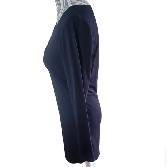 Guess women's black lace front long-sleeved mide dress size - Picture 4 of 5